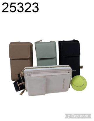 Imagen de BILLETERA C/PORTACELULAR AGARRAT CATALINA VERDE/NEGRO/BEIGE/MARRON 9.25